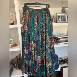 J. Peterman Maxi Floral Skirt